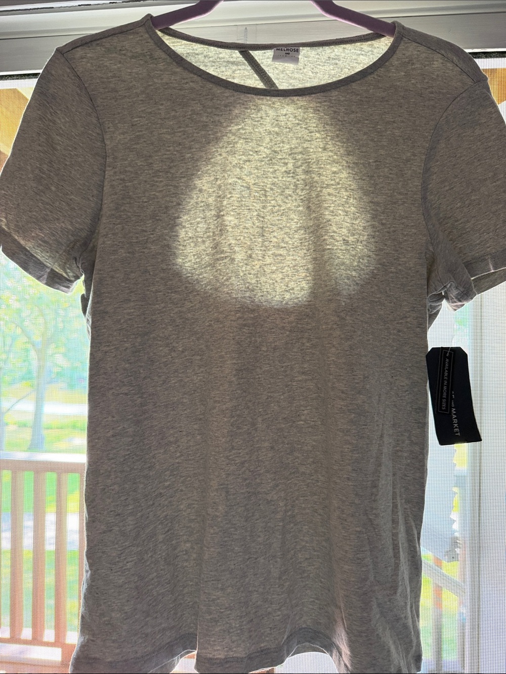 Melrose and Market Heather Gray Short Sleeve Crewneck Tee
